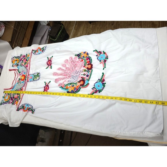 Handmade MuuMuu House Dress Hand Embroidered One size Leisure Lounging - Picture 7 of 10